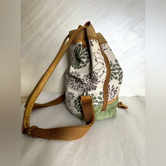 Lucky Brand Women Floral Print Cotton/Suede/Leather Backpack Shoulder Bucket Bag main image 7